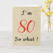Rustikales inspirierendes Zitat 80. Geburtstag Karte (Gelbe Blume)