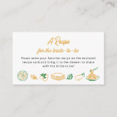 Rustikales italienisches Brautparty Begleitkarte (Vorderseite)