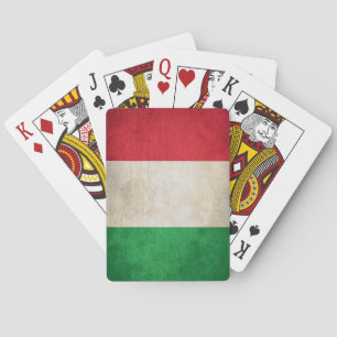 Rustikales italienisches Flaggen-Kartenspiel im Vi Spielkarten