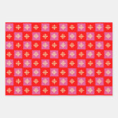 Rustikales Ixora Blume Muster Geschenkpapier Set (Vorderseite 3)