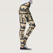 Rustikales Jeans-Halloween-Patchwork-Muster Leggings (Rechts)