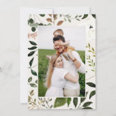 Rustikales Junggebirge Foto Taufen Save The Date (Rückseite)