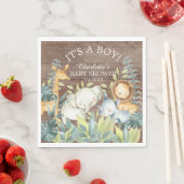 Rustikales Jungle Animal Baby Dusche Papier Napkin Serviette (Beispiel)