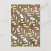 Rustikales Jungle Babyduschbuch Begleitkarte (Rückseite)