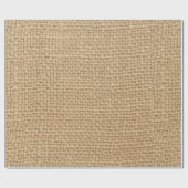 Rustikales Jute-Muster Hintergrund Geschenkpapier (Flach)