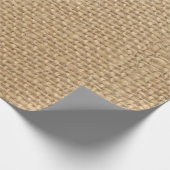 Rustikales Jute-Muster Hintergrund Geschenkpapier (Ecke)