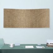 Rustikales Jute Natur Muster Banner – Farmhaus (Messe)