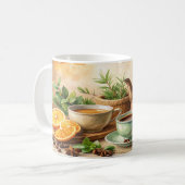 Rustikales Kaffeedesign - Vintage-Kaffeekanne Bohn Kaffeetasse (Vorderseite Links)