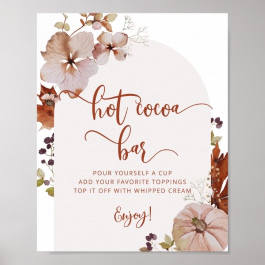 Rustikales Kakao-Bar Poster (Vorne)