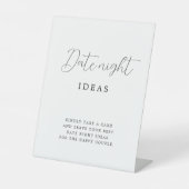 Rustikales Kalligrafisches Brautparty Datum Nacht  Sockelschild (Vorderseite)