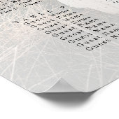 Rustikales kalligrafisches Foto Hochzeitskarte Poster (Ecke)