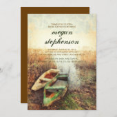 Rustikales Kanuwasserfront Herbst Brautparty Einladung (Vorne/Hinten)