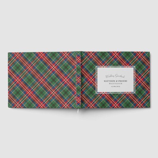 Rustikales Kariert Wedding Tartan Gästebuch (Voll)