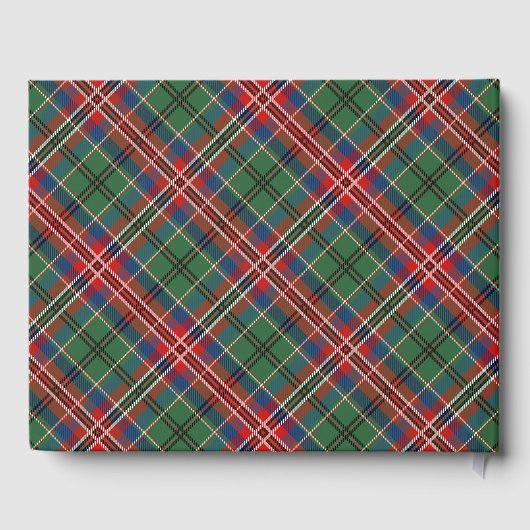 Rustikales Kariert Wedding Tartan Gästebuch (Rückseite)