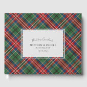 Rustikales Kariert Wedding Tartan Gästebuch (Vorderseite)