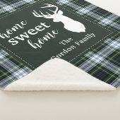 Rustikales Kariertes Bauernhaus Gordon Tartan Sherpadecke (3/4)