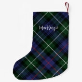 Rustikales Kariertes Bauernhaus MacKenzie Tartan Kleiner Weihnachtsstrumpf (Rückseite)