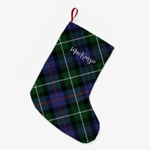 Rustikales Kariertes Bauernhaus MacKenzie Tartan Kleiner Weihnachtsstrumpf