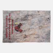 Rustikales Kariertes Eichhörnchen Geschirrtuch (Horizontal)