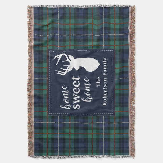 Rustikales Kariertes Elegant Robertson Tartan Decke (Vorderseite Vertikal)
