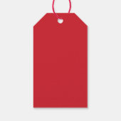 Rustikales Kariertes Elegantes Script Red White Gi Geschenkanhänger (Rückseite)