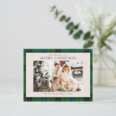 Rustikales Kariertes Foto Tartan Weihnachten (Stehend Vorderseite)