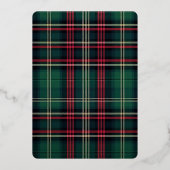 Rustikales Kariertes Foto Weihnachten Folien Feiertagskarte (Rückseite)