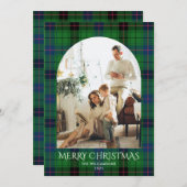 Rustikales Kariertes Foto Weihnachten Tartan (Vorne/Hinten)