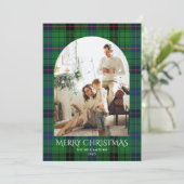 Rustikales Kariertes Foto Weihnachten Tartan (Stehend Vorderseite)