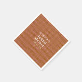 Rustikales Kariertes geometrisches Brautparty Serviette (Ecke)