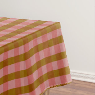 Rustikales Kariertes geometrisches Muster Tischdecke