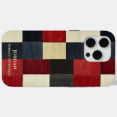 Rustikales kariertes Gitter - Texturierte Eleganz Case-Mate iPhone Hülle (Rückseite (Horizontal))