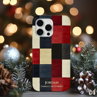 Rustikales kariertes Gitter - Texturierte Eleganz Case-Mate iPhone Hülle