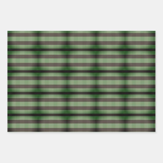 Rustikales Kariertes Muster Geschenkpapier Set (Vorderseite)