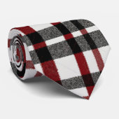 Rustikales Kariertes Muster in Weiß und Rot Krawatte (Gerollt)