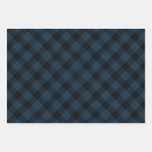 Rustikales Kariertes Muster Rot Grün & Marine Geschenkpapier Set (Vorderseite 3)