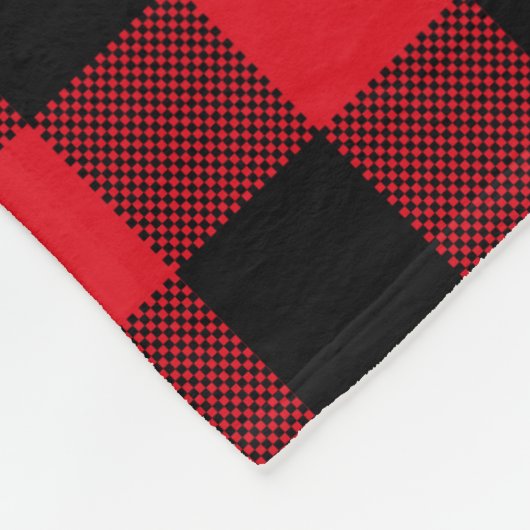 Rustikales Kariertes Muster Urlaub Personalisiert Fleecedecke (Ecke)