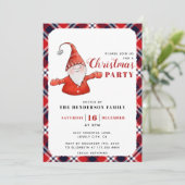 Rustikales Kariertes Niedliches Party Einladung (Stehend Vorderseite)