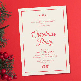 Rustikales Kariertes Party Feiertagskarte