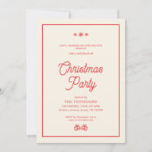 Rustikales Kariertes Party Feiertagskarte (Vorderseite)