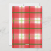 Rustikales Kariertes Party Feiertagskarte (Rückseite)