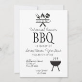 Rustikales Kariertes Probe-Dinner in Schwarz und W Einladung (Vorderseite)