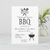 Rustikales Kariertes Probe-Dinner in Schwarz und W Einladung (Stehend Vorderseite)