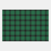 Rustikales, kariertes, schwarz-grünes Landtartan-M Geschenkpapier Set (Vorderseite 3)