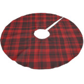 Rustikales Kariertes Tartan Polyester Weihnachtsbaumdecke (Schrägansicht)