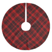 Rustikales Kariertes Tartan Polyester Weihnachtsbaumdecke (Vorderseite)