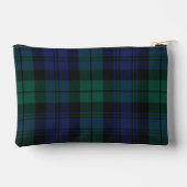 Rustikales Karo-Klassik Grün Tartan Zubehörtasche (Rückseite)