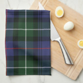 Rustikales Karo Lila und Grün Tartan Geschirrtuch (Viertel Falte)
