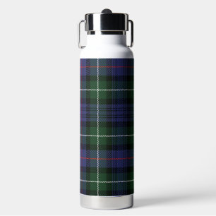 Rustikales Karo lila und grün Tartan Trinkflasche