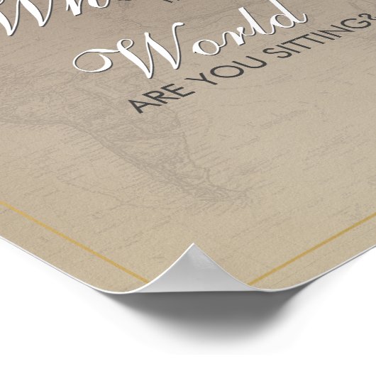 Rustikales Kartenzeichen für Brautpartys Poster (Ecke)